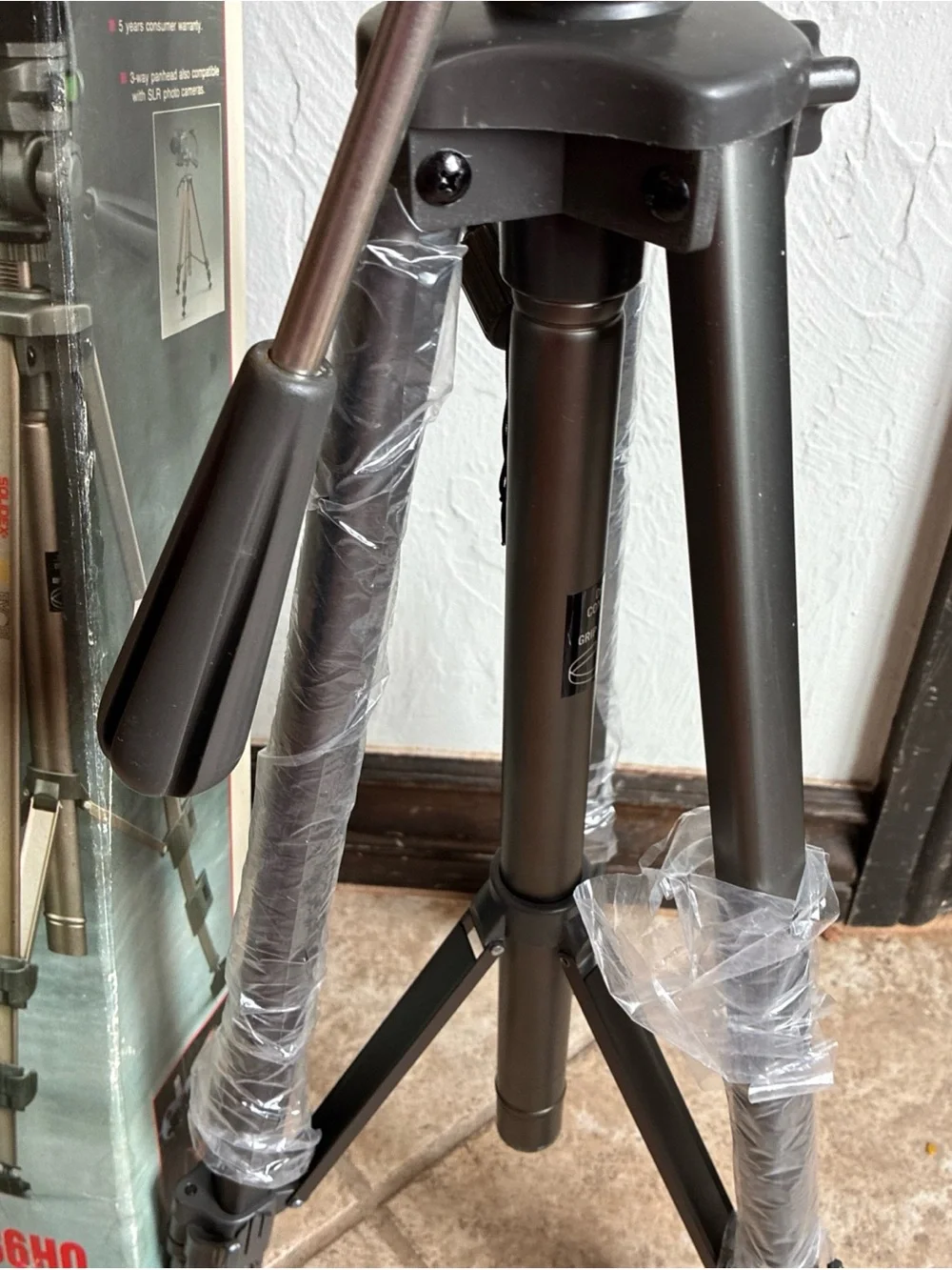 Solidex Camera Tripod with Pan-Tilt Head in Gray and Black